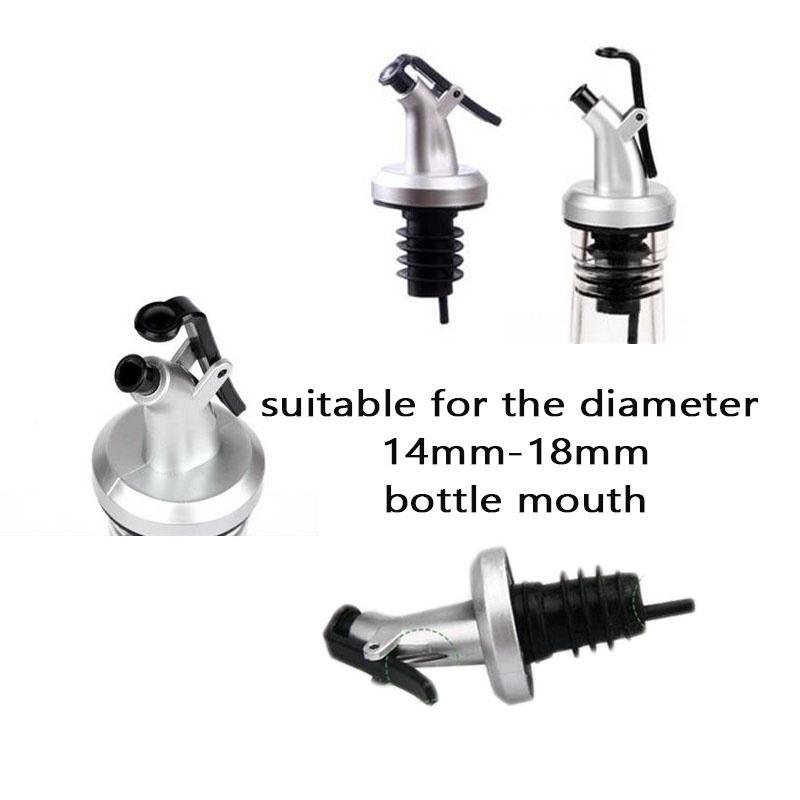 1/2Pcs Stainless Steel Stopper Mouth Olive Oil Pot Cork Red Wine Vinegar Bottle Plug Accessories Dry