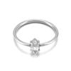 JeeMango Stainless Steel Geometric Zircon Ring For Women Trendy Party Jewelry Minimalist Accessories R26018