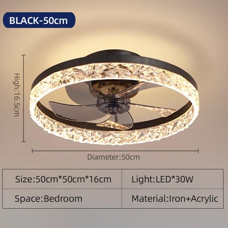 20 Inchs Adjustable Brightness LED Ceiling Fan Lamp DC Motor Ceiling Fan With Light Living Room Luxury Style Ceiling Fan