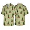 Men's Christmas Theme Caregiver Uniform, Holiday Scrub Top for Nurses and Workers