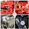 8Pcs Car Cylinder Tester Pressure Gauge Test Tool Kit With Variety Adapter Auto Motorcycle Gasoline Engine Compression Tester