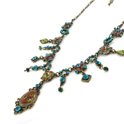 [E5713] - Brown Turquoise 'Phèdre' Designer Necklace