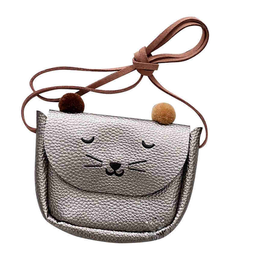 Children Shoulder Bag Mini Cat Ear Messenger Bags Simple Small Square Bag Kids Key Coin Purse