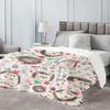 Hedgehog Flower Strawberry Flannel Blanket Bedroom Sofa Children'S Room Home Decoration, Blanket