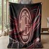 AC Milan Theme Blanket Soft Flannel Blanket Plush Throw Blanket Cozy Sofa Bed Blanket for Home Decor