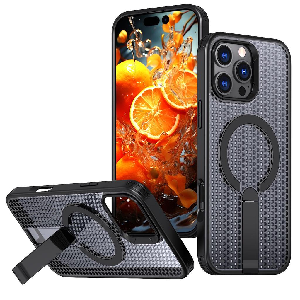 iPhone 17 Pro Max Cellular Heat Dissipation Protective Case with Magnetic Car Stand