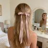 2Pcs Hair Claw Bow Shape Decorative Long Ribbon Hair Clip Powerful Holding Technology Seamless Magnetic Suction Design Hair Pin