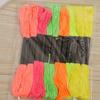 12pcs Cross Stitch Embroidery Floss Dyeing Line Threads Fluorescent DIY Weave Bracelet String Sewing Threads For Embroidery