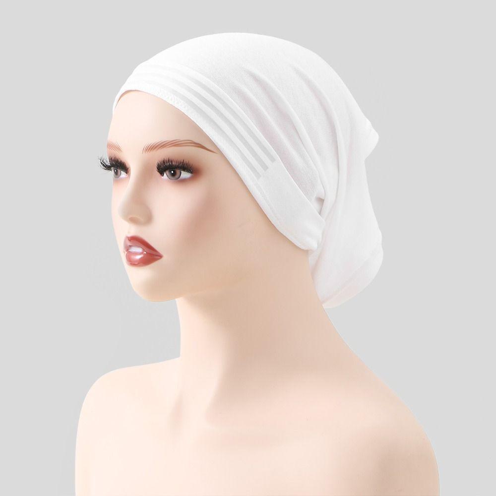 Antislip Strips Elastic Turban Hat Stretch Material Undercap Scarf Muslim Hijab Cap  Islamic Wear