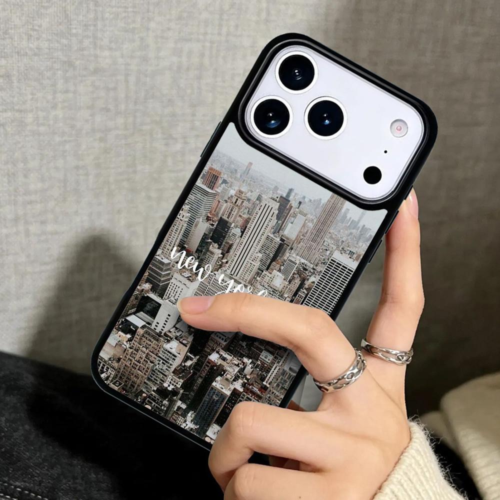 Capa Case for iPhone 17 Air 16 Pro Max 15 Plus 11 13 Mini 14 12 Back Phone Cover New York City