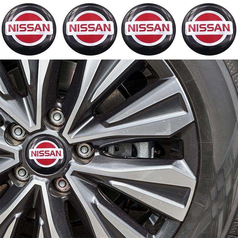 4pcs 56mm 60mm Nissan Logo 3D Car Emblem Wheel Center Hub Cap Auto Rim Refit Dust-proof Badge Covers Sticker Styling Accessories