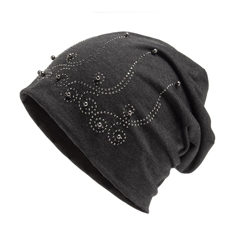 Frauen Beanie Strass Perle Herbst Hut Für Frauen Mode Balaclava Casual Hüte Weibliche Gestrickte Warme Skullies Motorhaube Winter