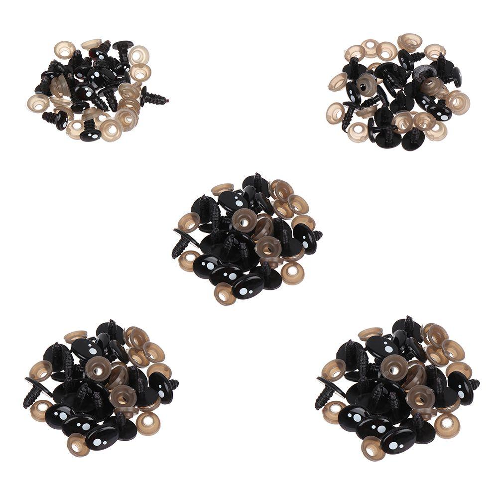 20pcs Plastic Children DIY Puppet Crafts Oval Safety Eyes Accessories For White Bear Oval Safety Eyes
