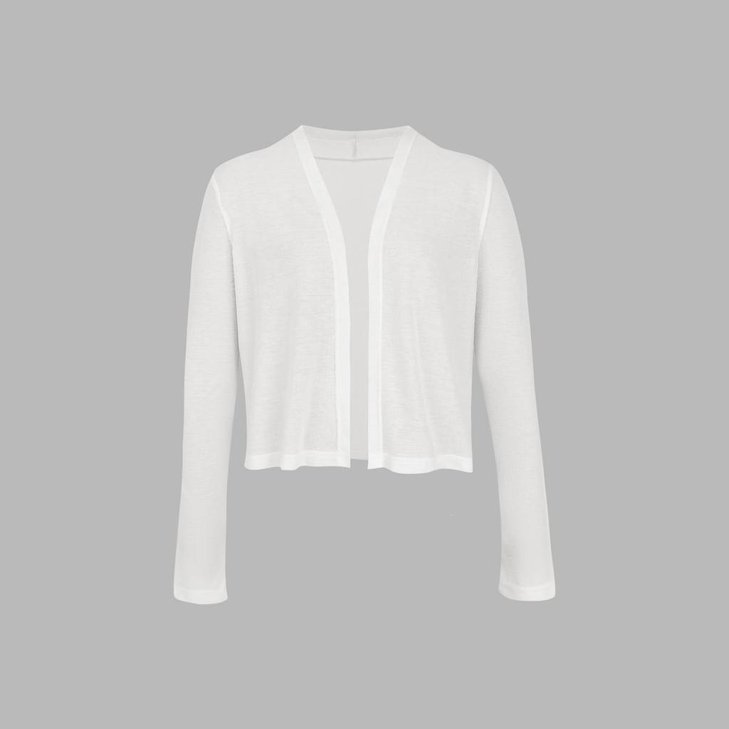 Versatile Thin Long Sleeve Sun Protection Cardigan – Available in Apricot, White, Khaki, Black, Purple, and Gray