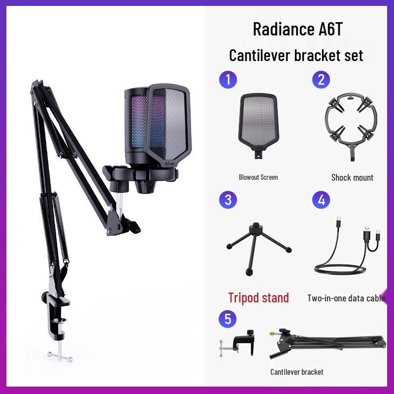 RGB-микрофон Fifine Aura A6T для игр, записи и стриминга Standard Package