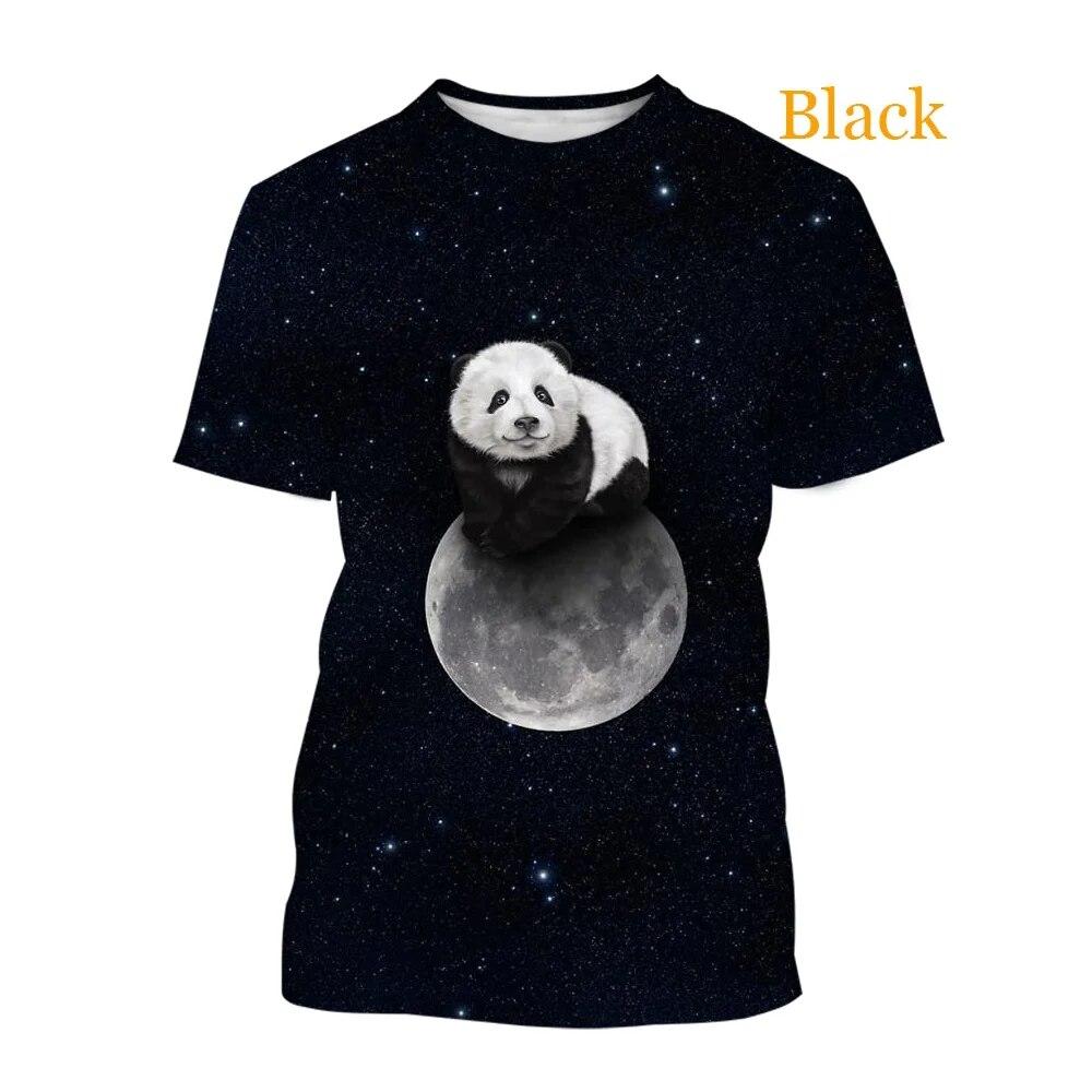 Fashion Animal Panda 3D Printing Men's and Women's T-shirt Casual Shirt Loose Top