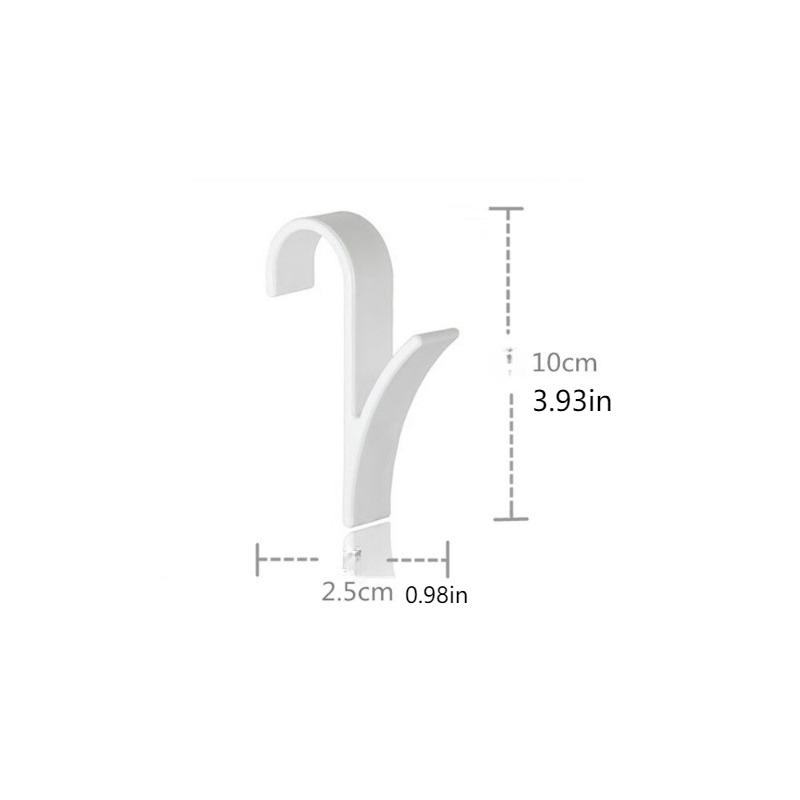 1pc Space-Saving White Plastic Hanger for Heated Towel Radiator Rail - Durable Bath Hook Holder for Towels, Scarves & More, Easy Install, Drying Racks