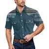 Men'S Fashionable Lapel And Shoulder Length Short Sleeved Casual Top