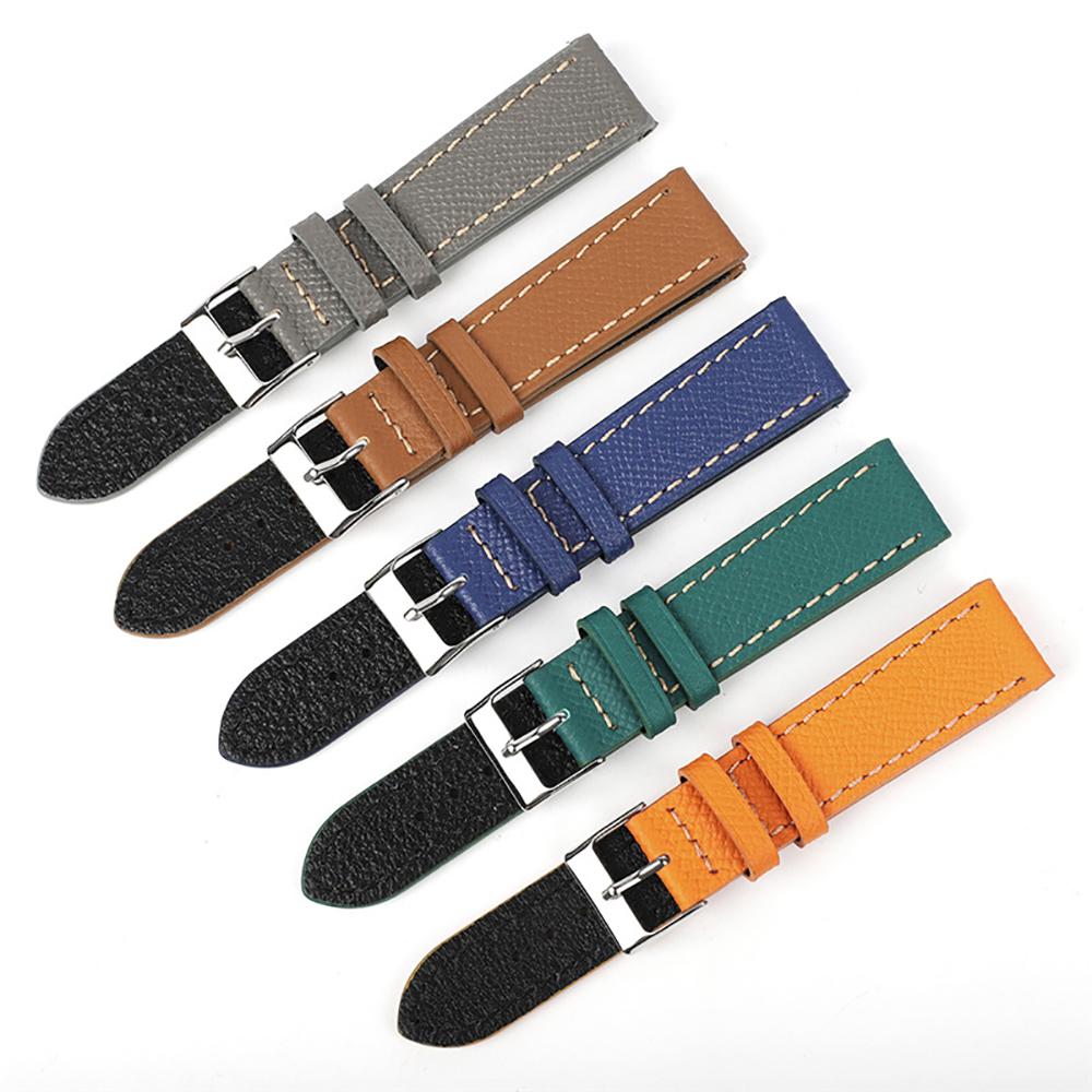 Genuine Leather Watch Straps 20mm 22mm Handmade Palm Pattern  Wristband Belt Watchband Quick Release Watch Band for Men Women