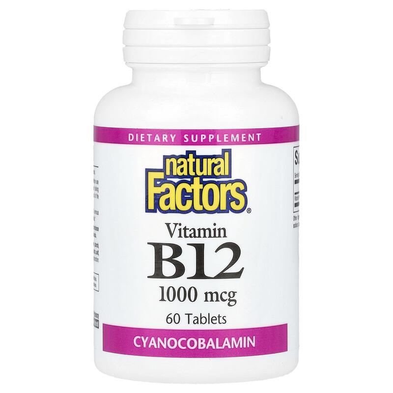 Vitamin B12, 1,000 mcg, 60 Tablets