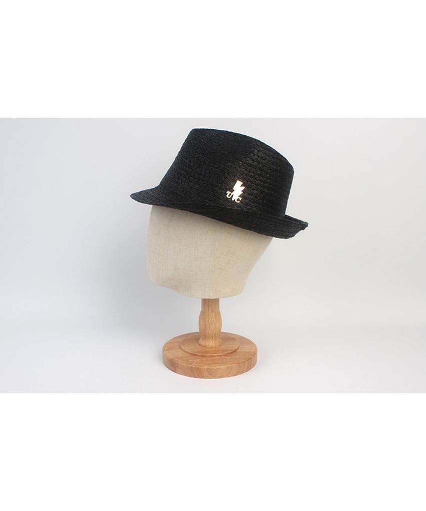 Yunibeosyeolkemiseuteuli Bu Raffia Simple Black Fedora Summer Hat