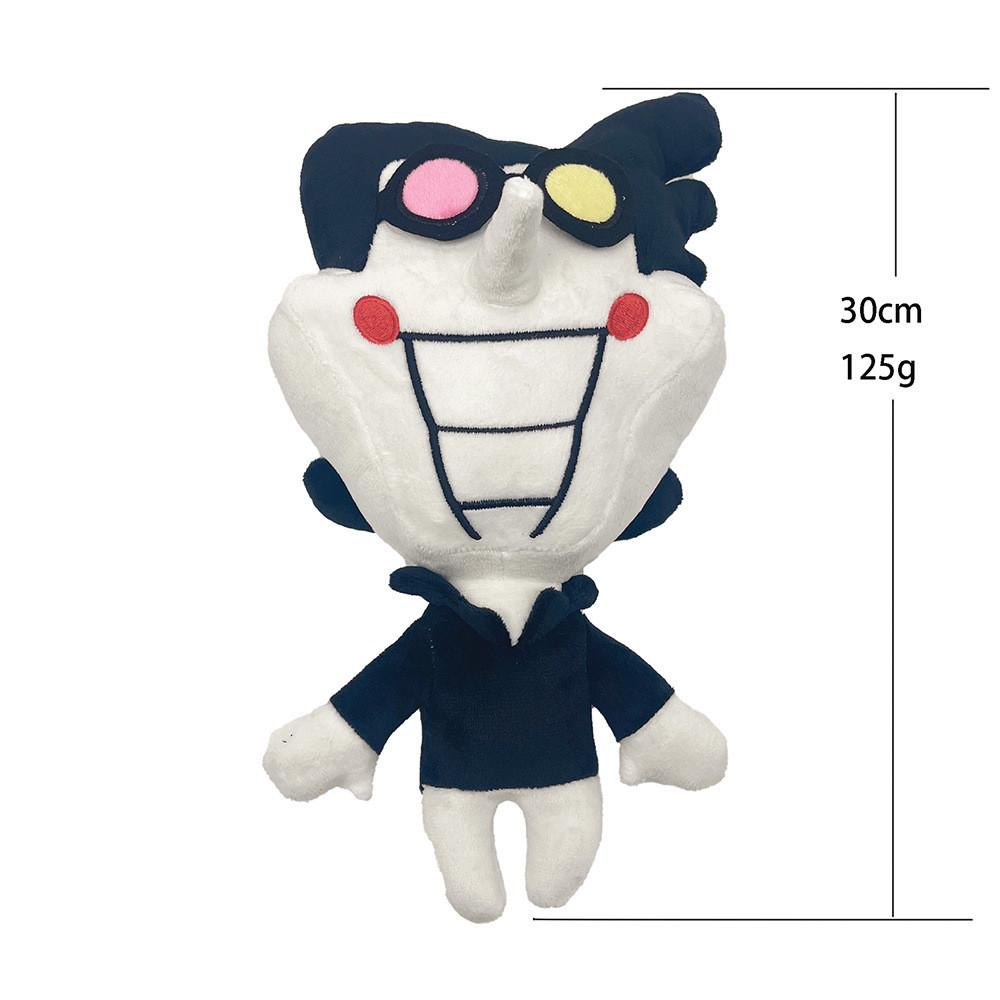 Плюшевая игрушка Спамтон Тенна из Deltarune, Животное, С наполнителем из ПП хлопка, Для коллекционеров черный белый