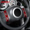 For Mini Cooper Hatch One R50 R53 2001-2006 Steering Wheel Button Sticker Strip Soft Carbon Fiber Car Interior Panel Cover Decal
