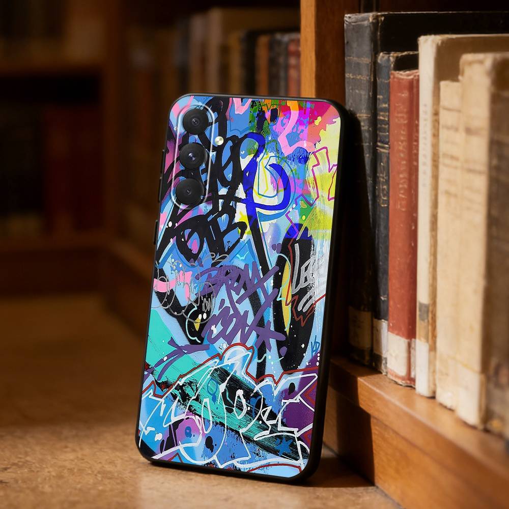 

Cool Colorful Graffiti Phone Case For Samsung S26,S25,S24,S23,S22,S21,Ultra,Plus,FE Black Soft Cover Samsung S21 s305G