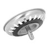 Kitchen Sink Basket Strainer Replacement Thickened Stainless Steel Sink Strainer with Bottom