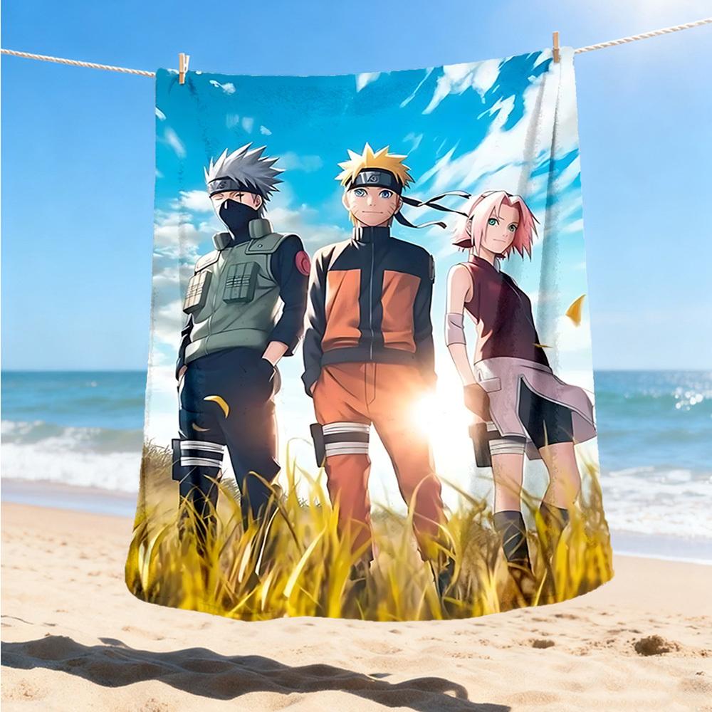 1pc Naruto, Sakura, Kakashi Outdoor Flannel Blanket, Cozy & Warm Soft Te Playful Design, Napping Camping,