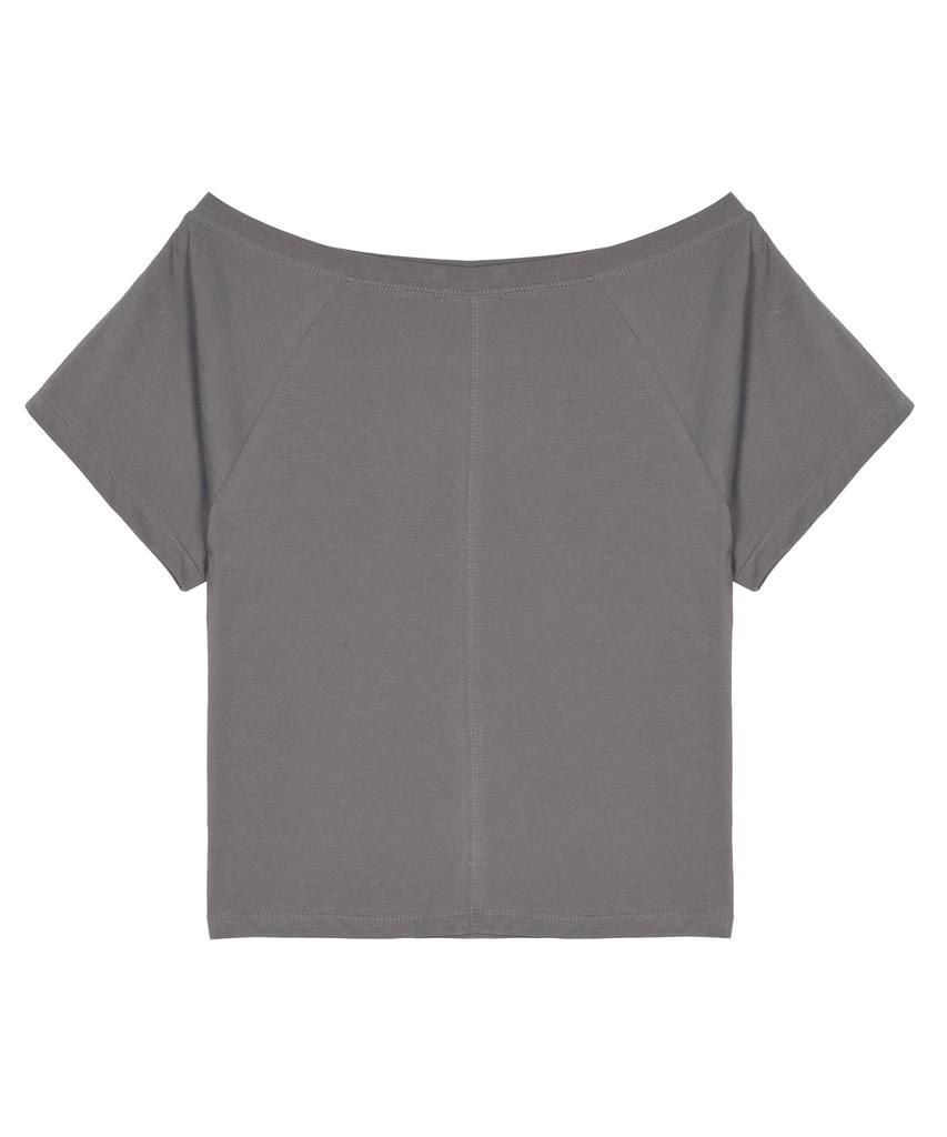 Nigaennikol Raglan Lettering Top_Charcoal
