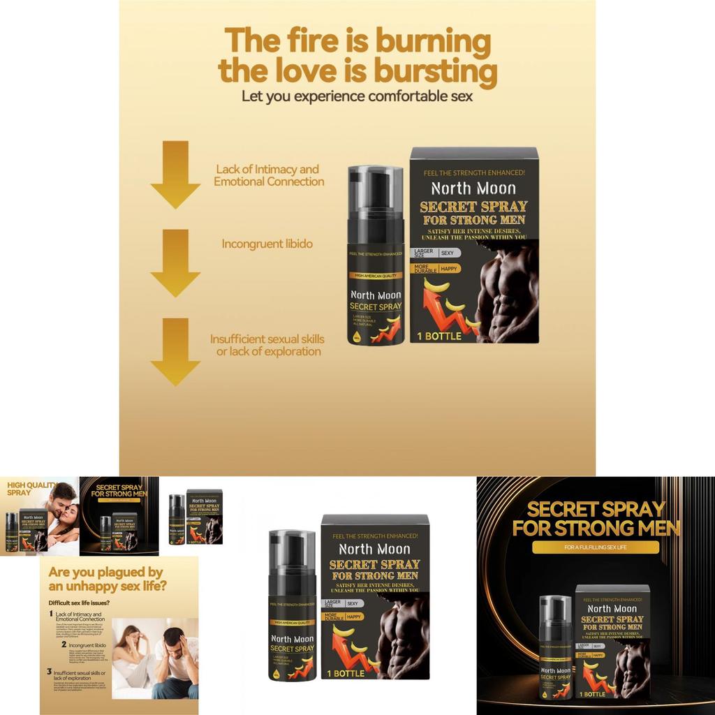 North Moon Gentle Care Spray For Men Ultimate Massage Body Spray For Vitality And Strength