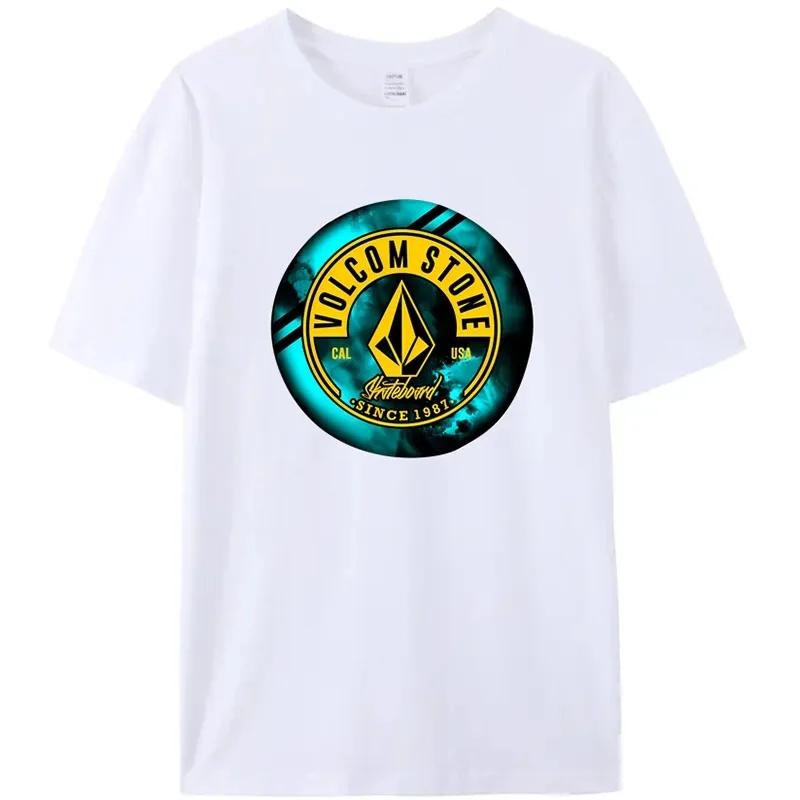 High Quality Custom TShirt Summer T-Shirt Volcom stone100% Cotton Amazing Comfortable Top Black Casual Tops Clothing