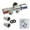 Washing Machine Water Diverter Valve Three-Way Double Control Faucet Angle Valve Washing Machine Faucet Connector Valve