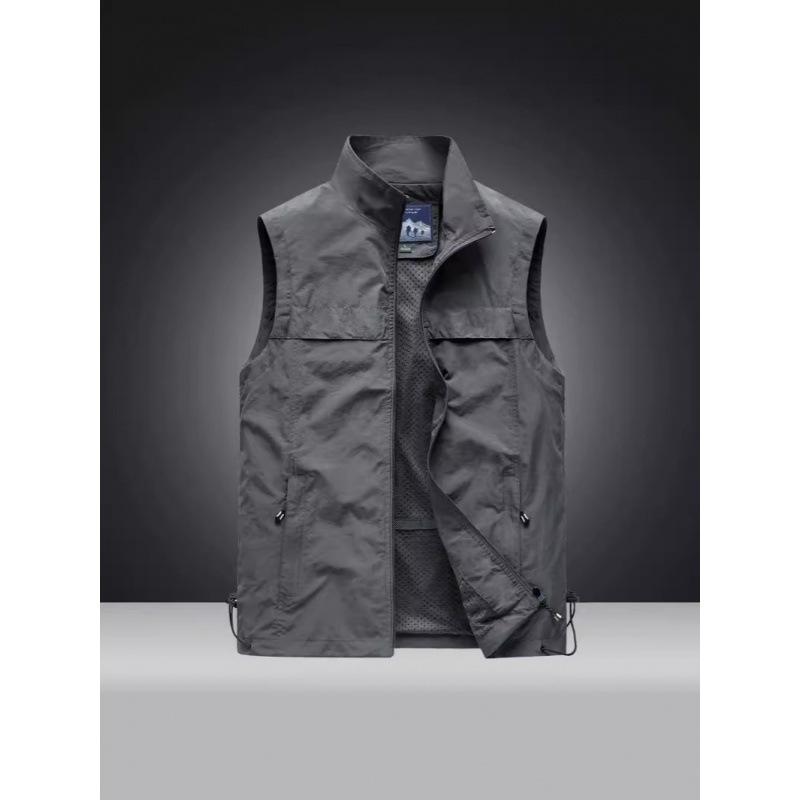 Men's Four Seasons Middle-aged Outdoor Leisure Loose Large Size Vest European and American Sports Multi-bag Vest