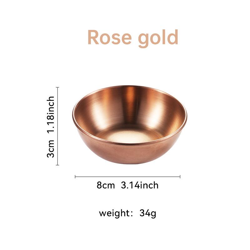 Sauce Dishes Dish Bowls Stainless Steel Dipping Seasoning Soy Plates Plate Bowl Cups Serving Appetizer Pinch Dessert Tray Metal