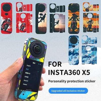 Adesivo de PVC Para Insta360 X5 Decalques à Prova de Arranhões Decoração Corpo Armação Película Protetora Para Acessórios de Câmera Insta360 X5