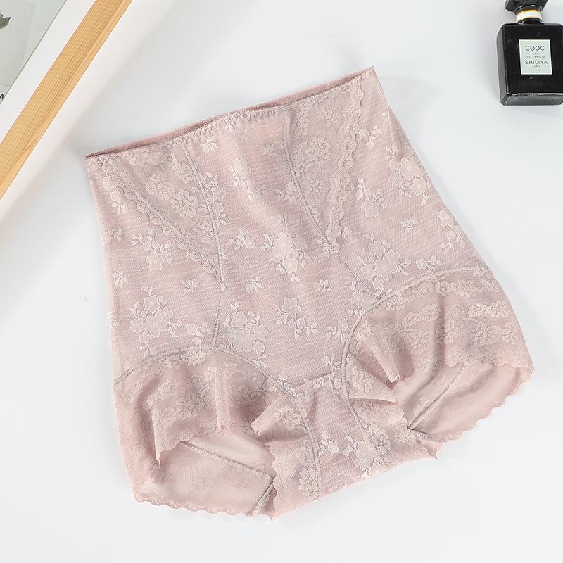 Summer Fashion Lace High Waist Waist Tightening Underwear Lifting Hips No Trace Sexy Comfortable Women's Breathable Triangle Panties