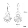 Filigree Dangle Drop Earrings Bohemian Stainless Steel Black Gold Hollow Vintage Pendant Earrings for Woman Gifts