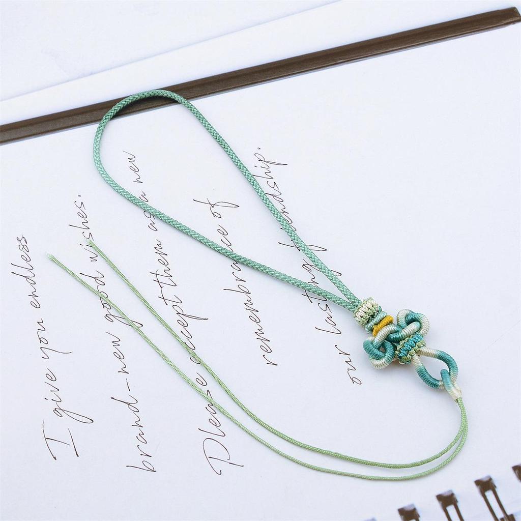 Handwoven Mobile Phone Lanyard & Keychain Charm with Wenchang Knot, Double Link Knot, USB Drive Ornament & Anti-lost Rope