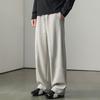 Autumn and Winter New Scimitar Knitted Casual Pants Autumn and Winter New Men's Loose Large Size Straight Vertical Sports Trendy Sweatpants