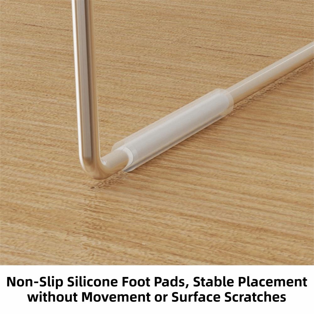 Rust Proof Pot Lid Rack Space Saving Dish Drying Rack Folding Kitchen Storage Shelf  Home Storage