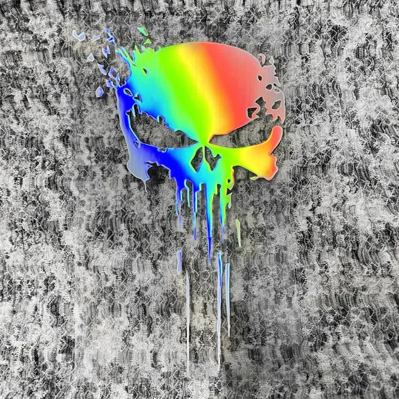 Blood Skull Motorcycle Sticker Racing Side Body Fuel Tank Cool Helmet Oilproof Decals for Ktm Aprilia Yamaha Kawasaki Suzuki BMW