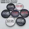 4 stk 63mm / 58mm Indvendig Diameter O.Z OZ Racing Logo Emblemer Bilfælge Centerkapsler Tilbehør til OZ M595 Fælge Fælg Nav Navkapsler Dæksel Udskiftning