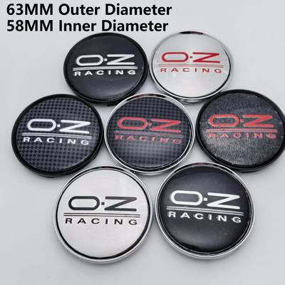 4 pezzi 63mm / 58mm I.D. Emblema Logo OZ OZ Racing Copricerchi Centrali per Ruote Auto Accessori per Cerchi OZ M595 Coprimozzo Sostituzione