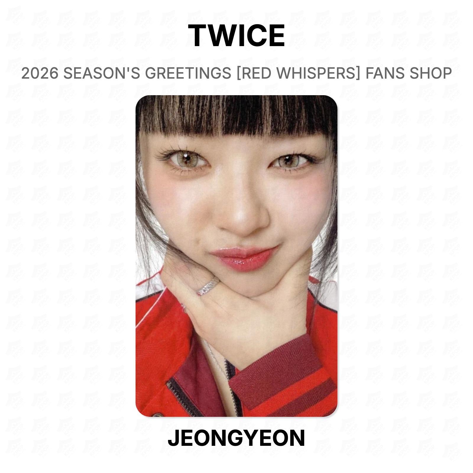 TWICE 2026 SEASON S GREETINGS [RED WHISPERS] FANS SHOP Official Photocard JEONGYEON