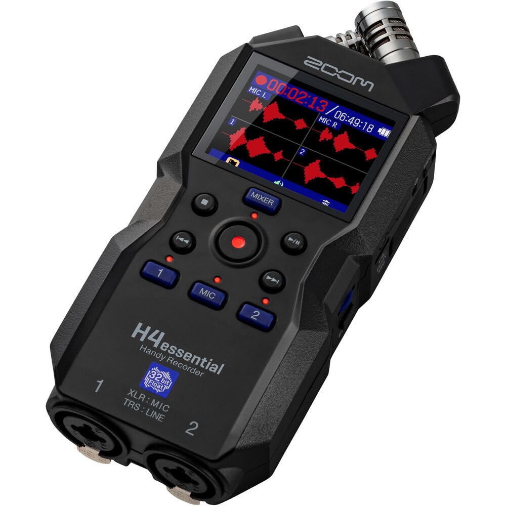 Zoom H4n Pro 4-Track Portable Audio Recorder Stereo Microphone 32-Bit Float USB Interface XLR/TRS Inputs Music Podcasting Bundle