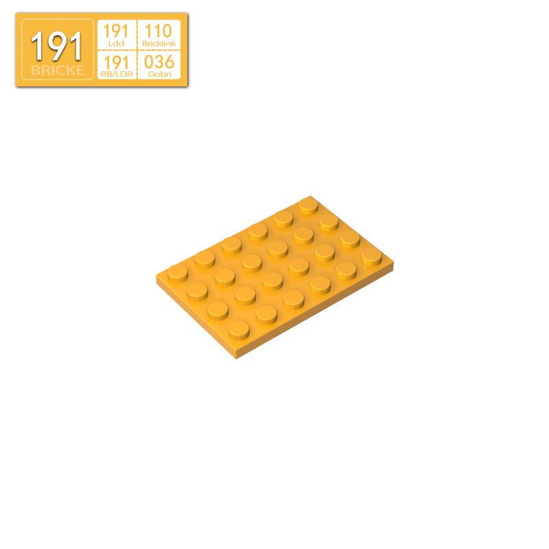 BRICKE Zhuan Ke 4x6 Plate Compatible with Lego MOC Building Blocks Puzzle Teaching Aids.