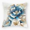New Flower Pillowcase Super Soft Printed Sofa Pillowcase Bedside Office Waist Cover