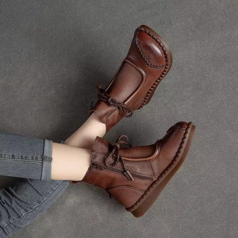Fashion Retro Style Woman Short Shoes Soft Zip Lightweight Booties Goth Boot Autumn New In High Quality Sale Hot Ankle Boots for Women